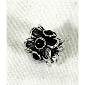 Authentic Pandora Sterling Forget Me‎ Not Black Onyx 925 ALE Charm 790470